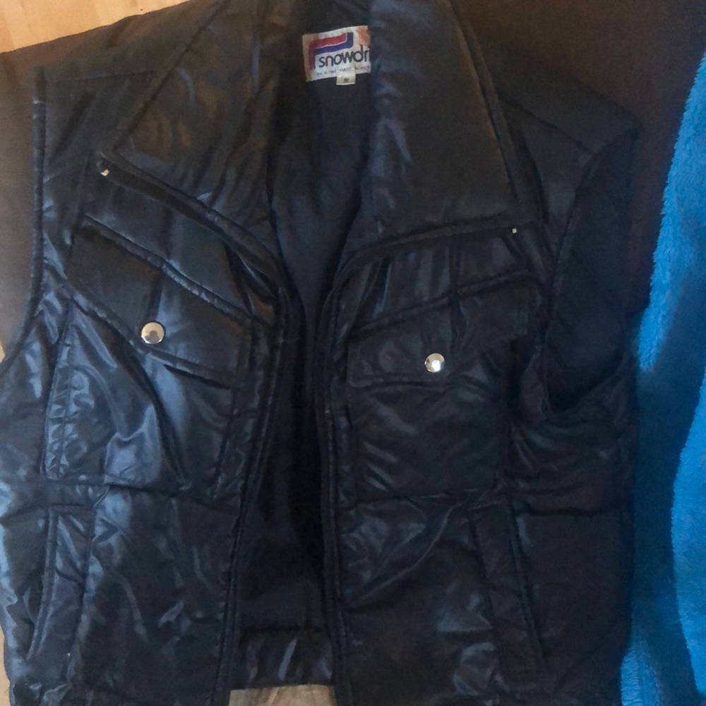 Vintage Black Snowdrift Mens Ski Vest Small 80’s